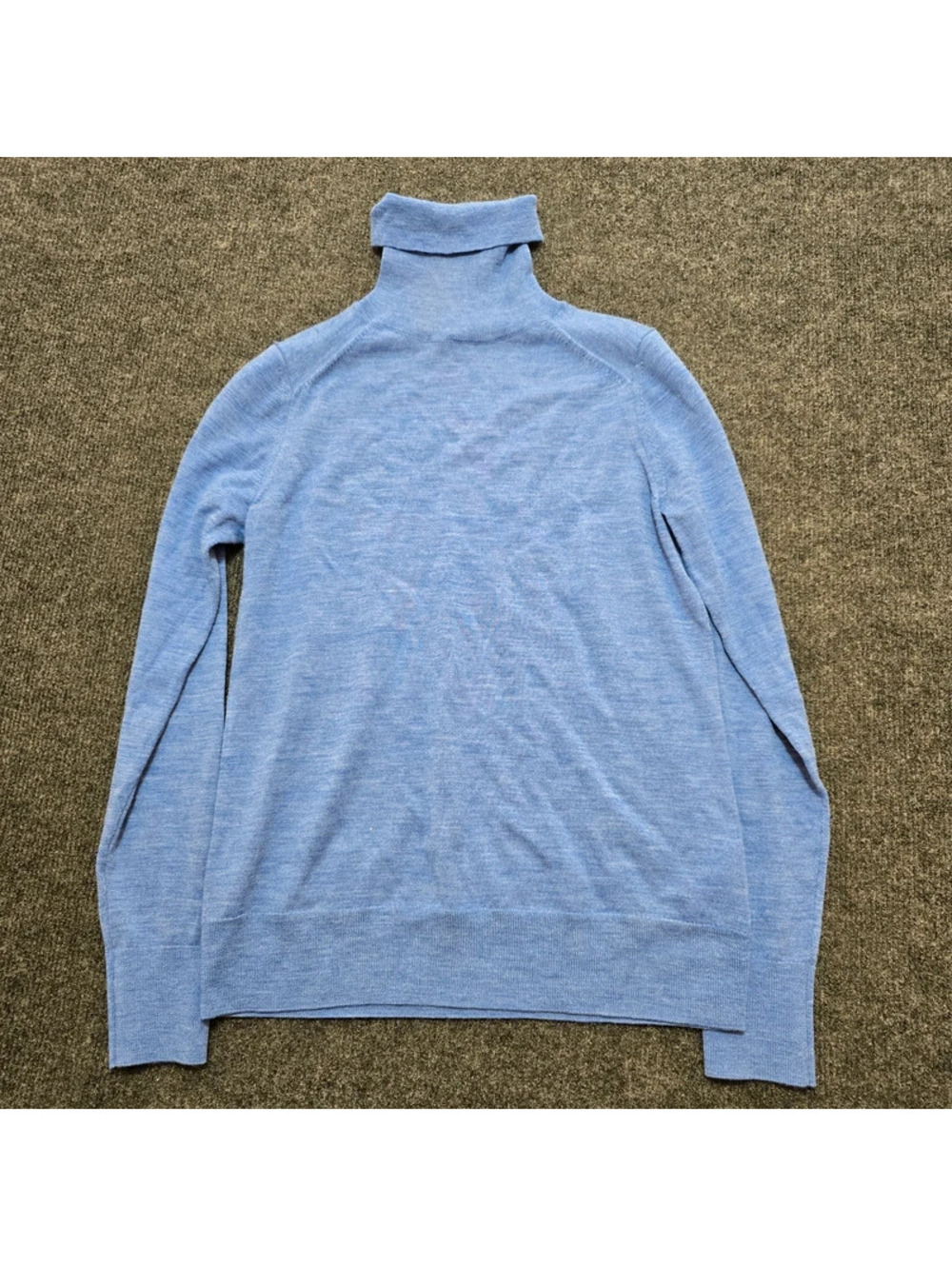 Banana Republic 100% Merino Wool Turtleneck Sweater Cornflower Periwinkle Blue S